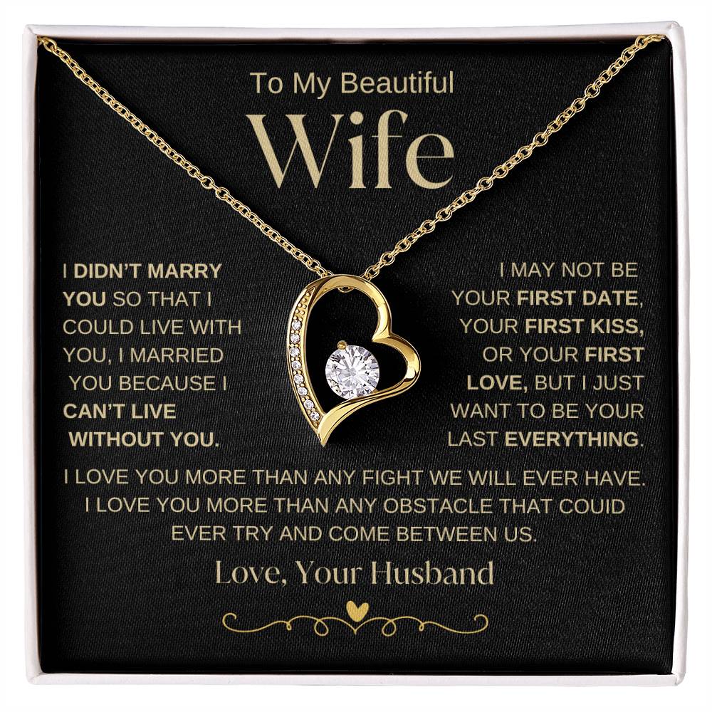 I Love You More Than Any Obstacle, Forever love Necklace