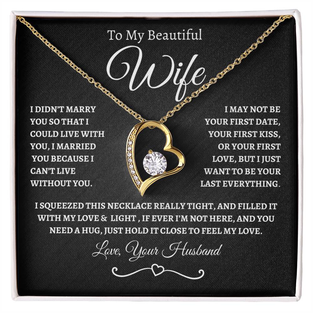 To My Beautiful Wife, Forever Love Necklace
