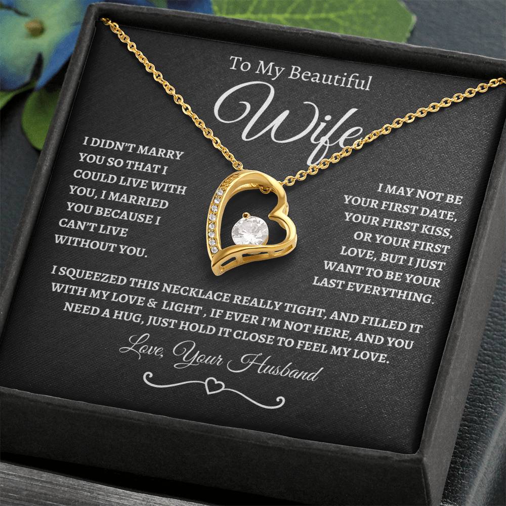 To My Beautiful Wife, Forever Love Necklace