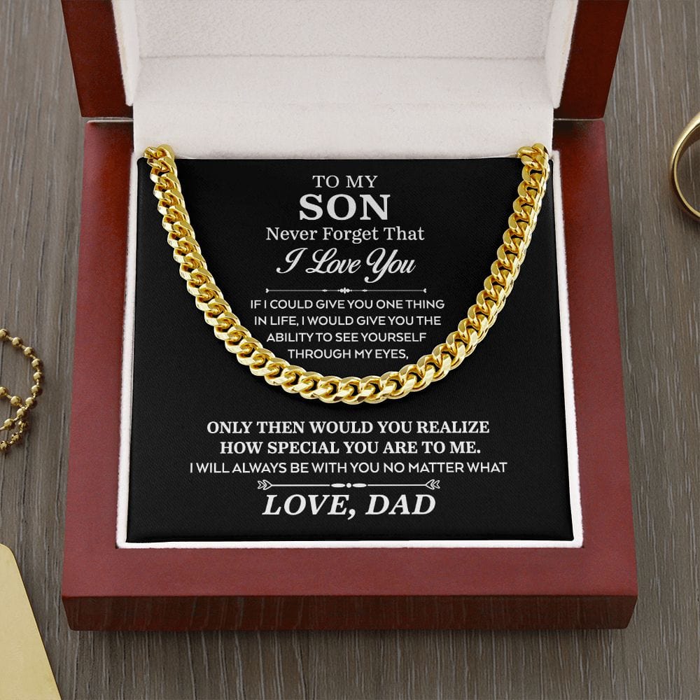 Never Forget That I Love You, Cubin Link Chain Necklace