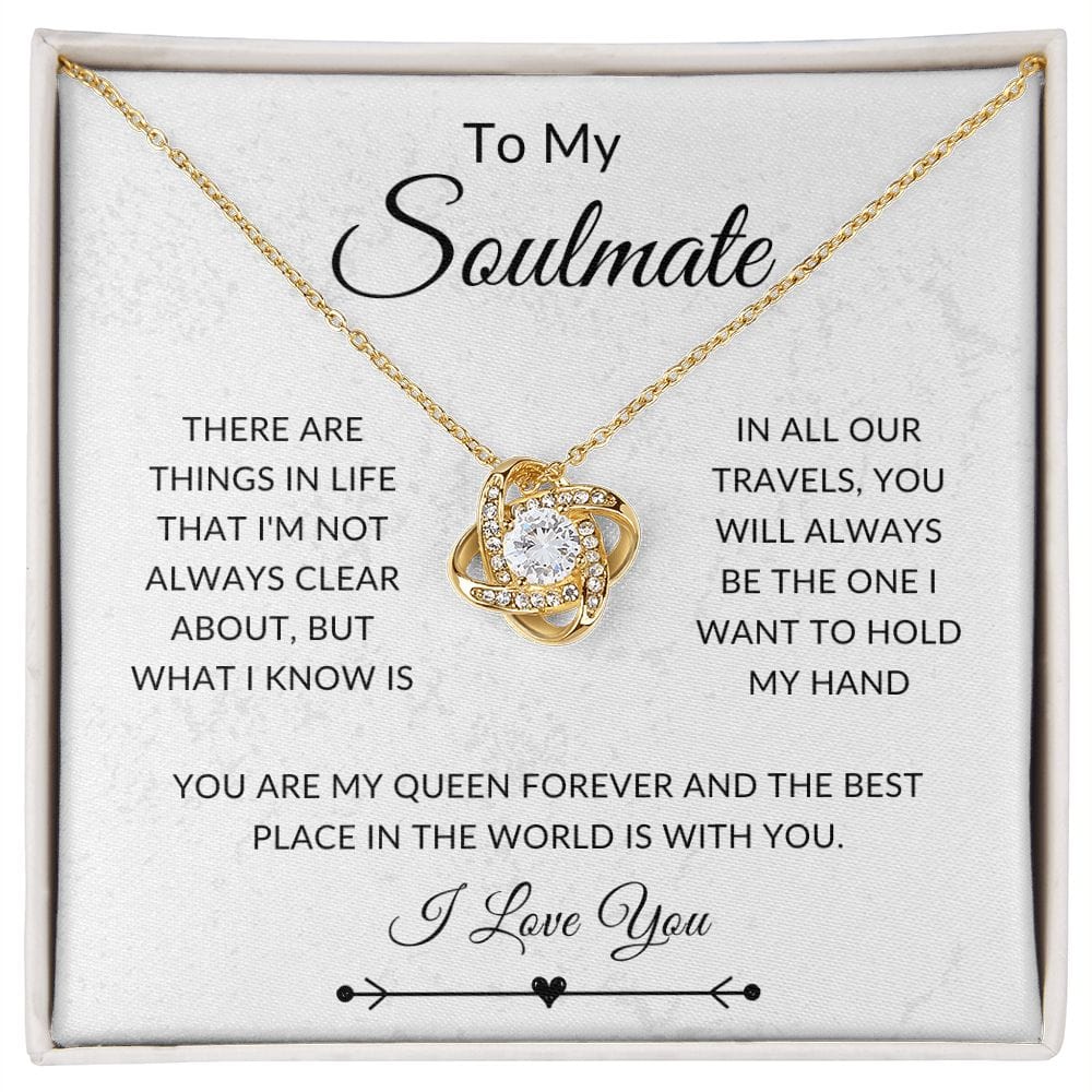 To My Soulmate, Love Knot Necklace