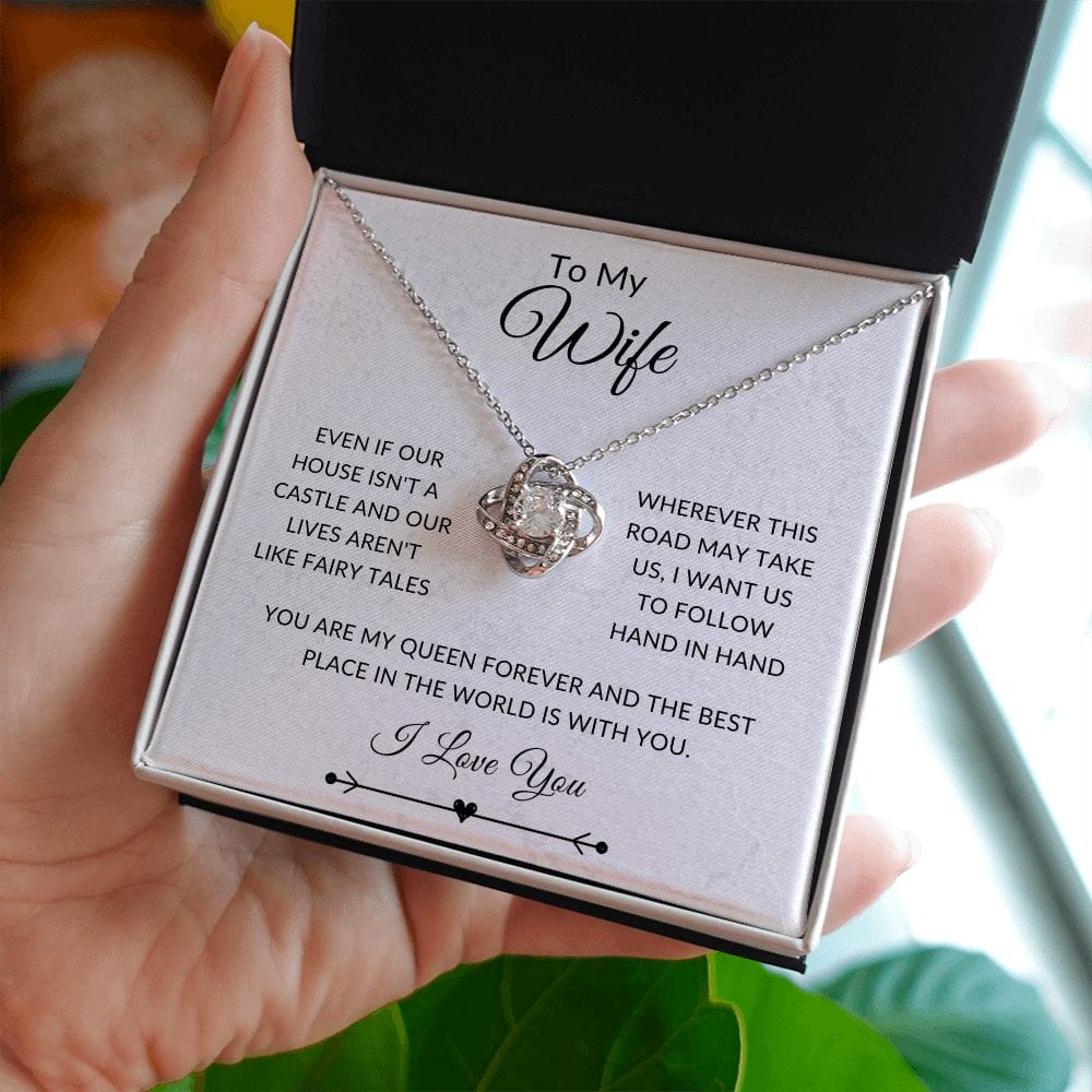 To My Wife, Love Knot Necklace