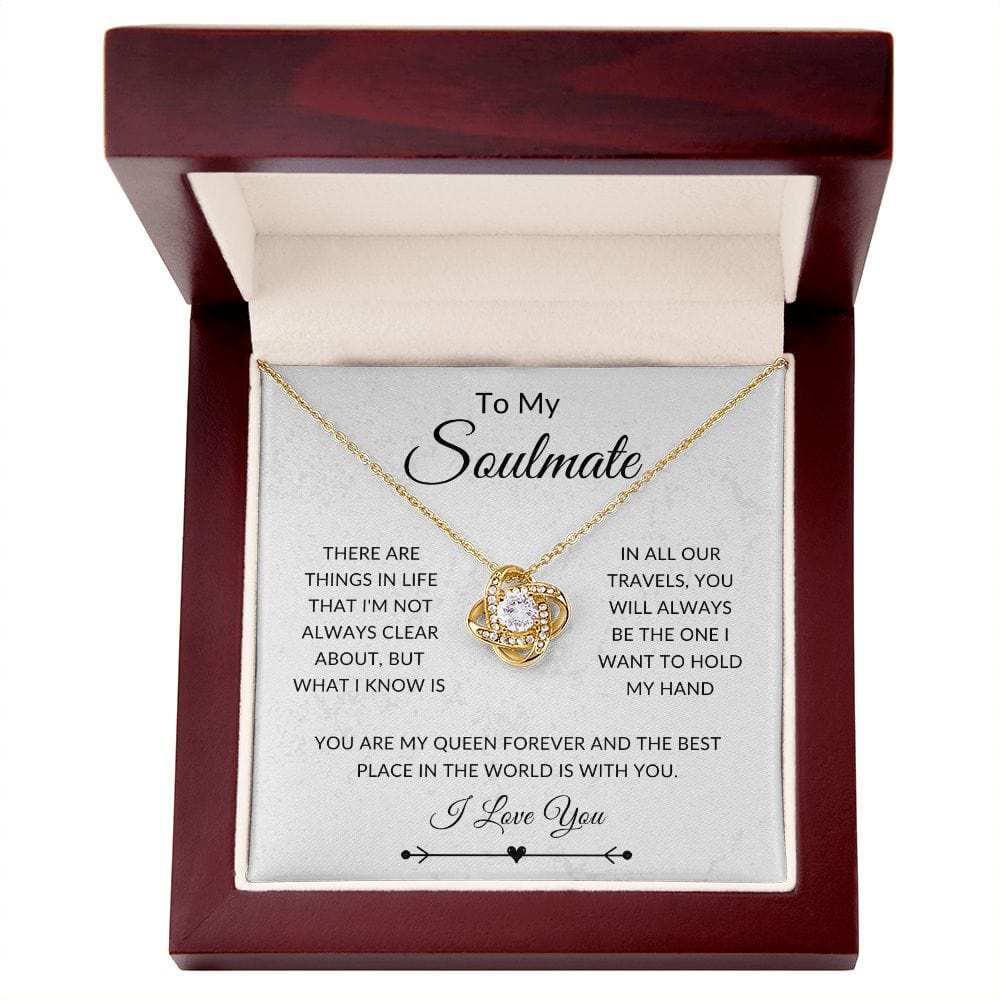 To My Soulmate, Love Knot Necklace