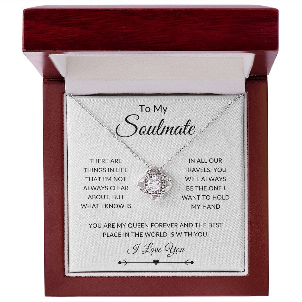 To My Soulmate, Love Knot Necklace