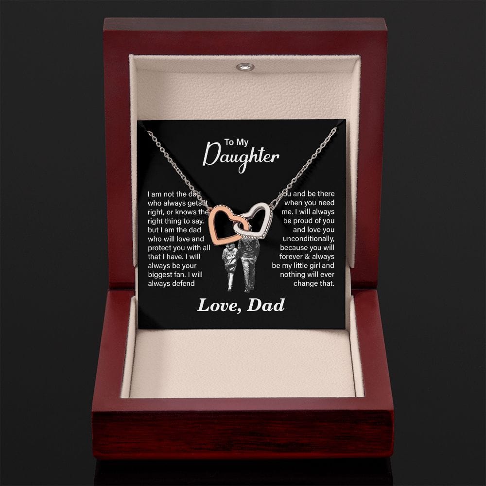 I Am The Dad Who, Interlocking Hearts Necklace