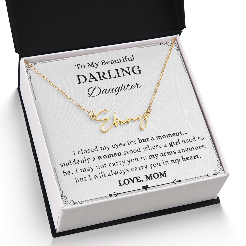 I Closed My Eyes, Signature Style Name Necklace