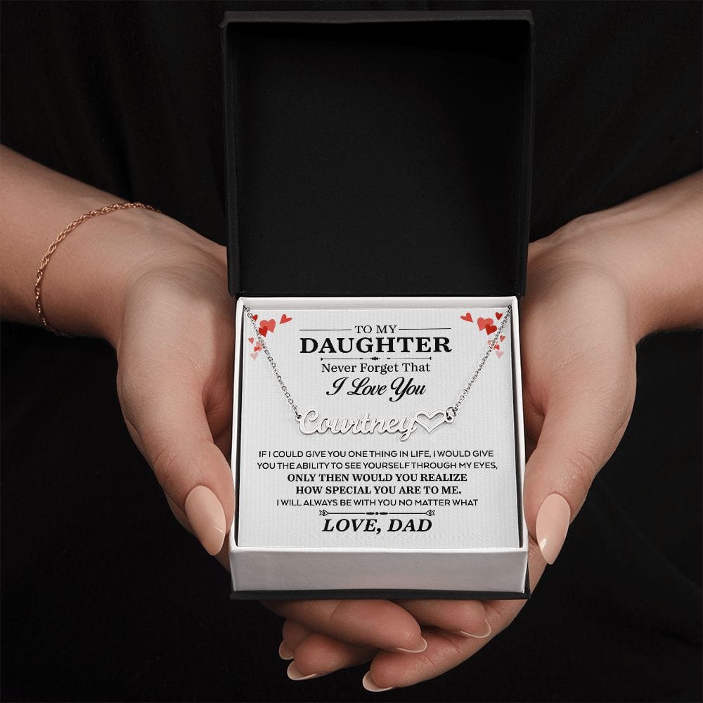 Never Forget That I Love You, Heart Name Necklace