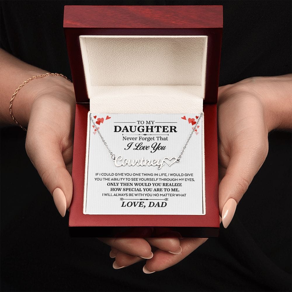 Never Forget That I Love You, Heart Name Necklace