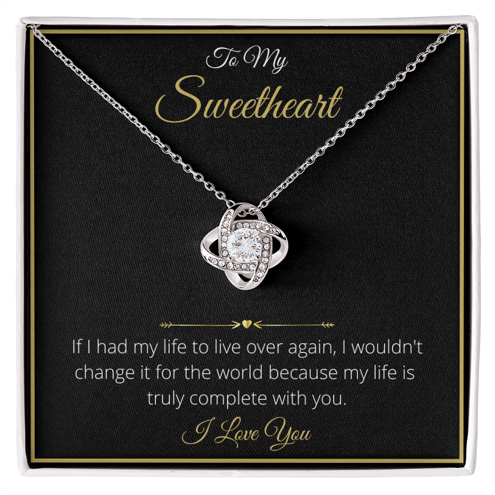 If I Had To Change My Life Over Again - Love Knot Necklace