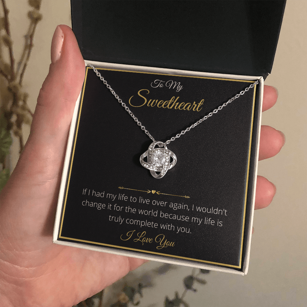 If I Had To Change My Life Over Again - Love Knot Necklace