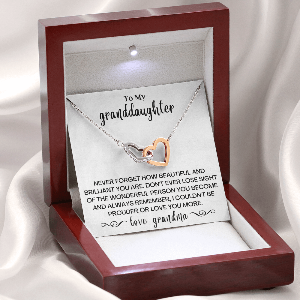 Never Forget How Beautiful You Are - Two Hearts Necklace