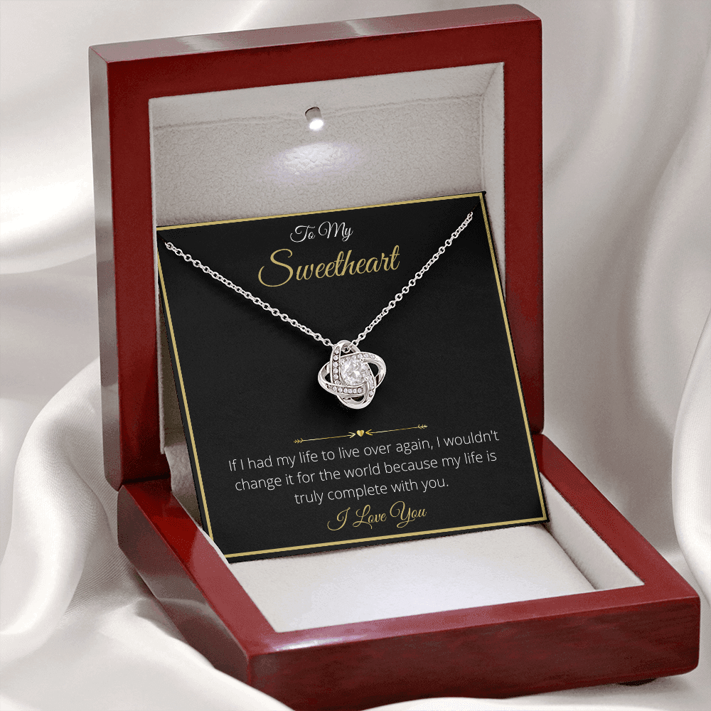 If I Had To Change My Life Over Again - Love Knot Necklace