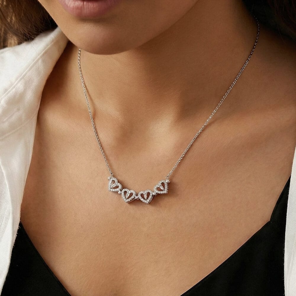 Romantic Magnetic Hearts Necklace