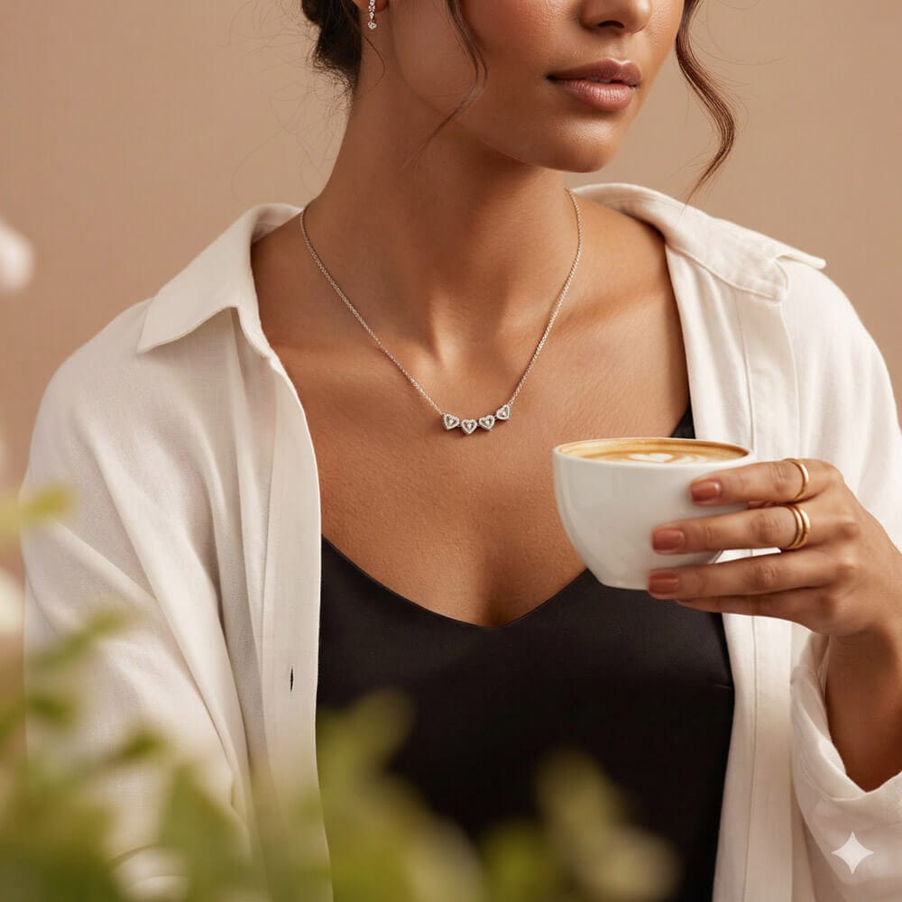 Romantic Magnetic Hearts Necklace