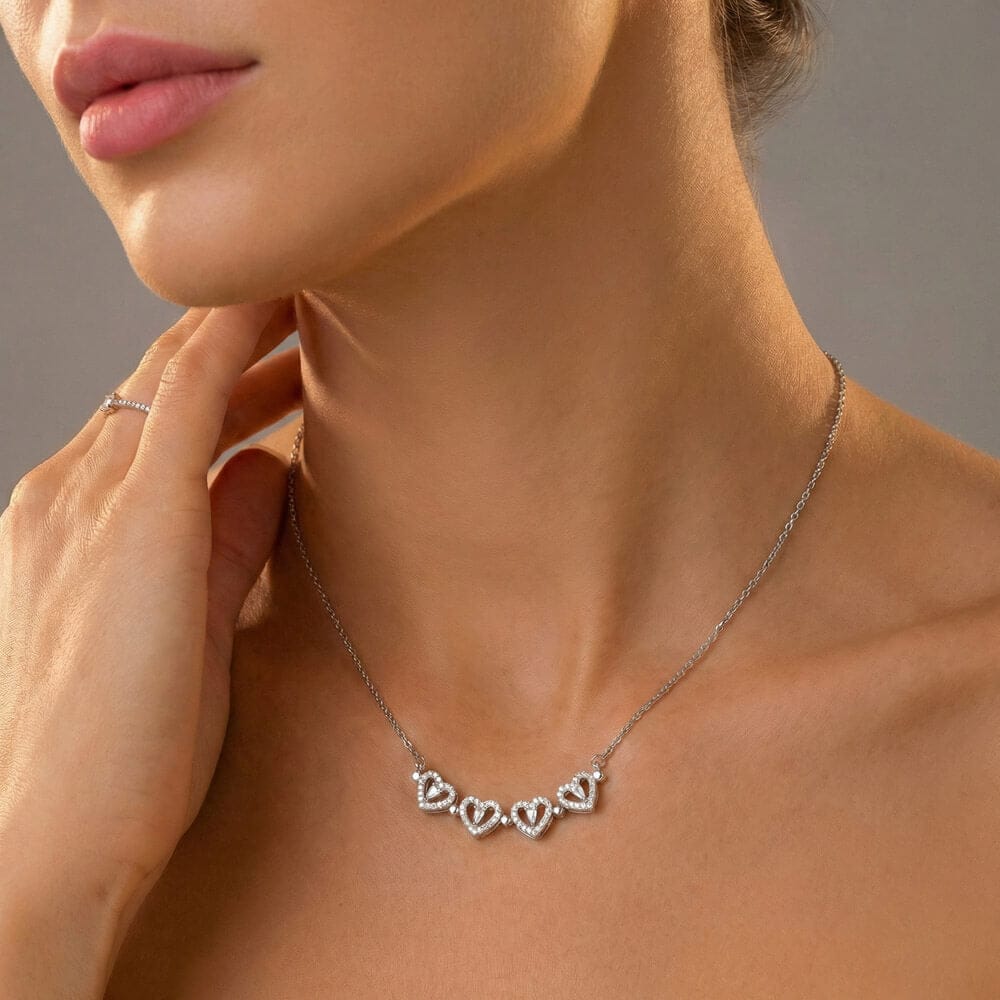 Romantic Magnetic Hearts Necklace
