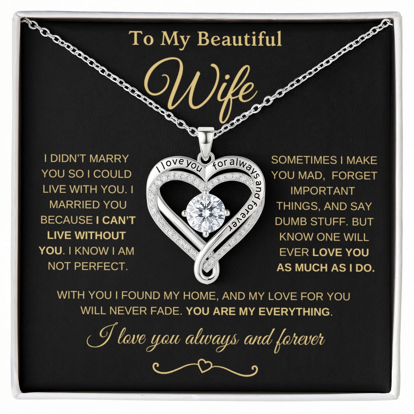 Love You Always Necklace, Mother's Day Gift