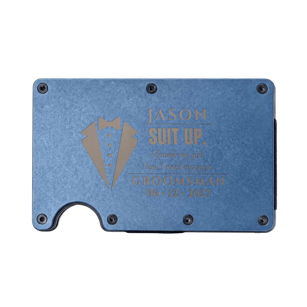 Personalized "Suit Up" Groomsman Proposal Wallet