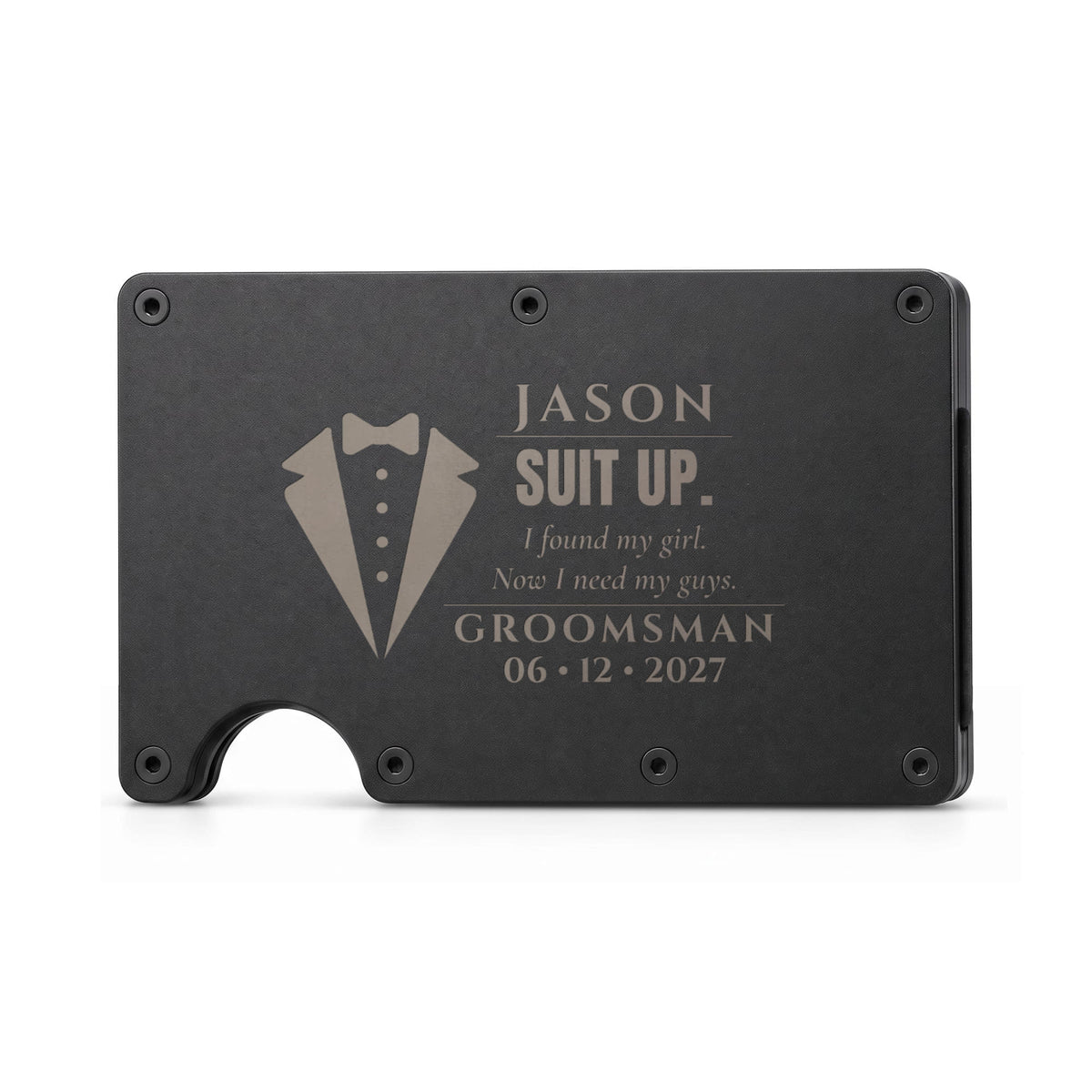 Personalized "Suit Up" Groomsman Proposal Wallet