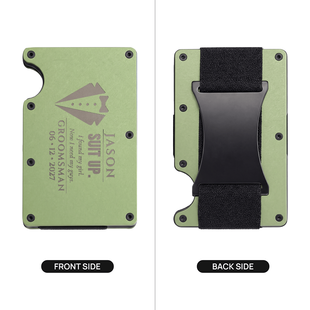 Personalized "Suit Up" Groomsman Proposal Wallet
