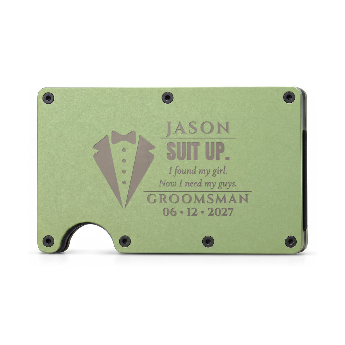 Personalized "Suit Up" Groomsman Proposal Wallet