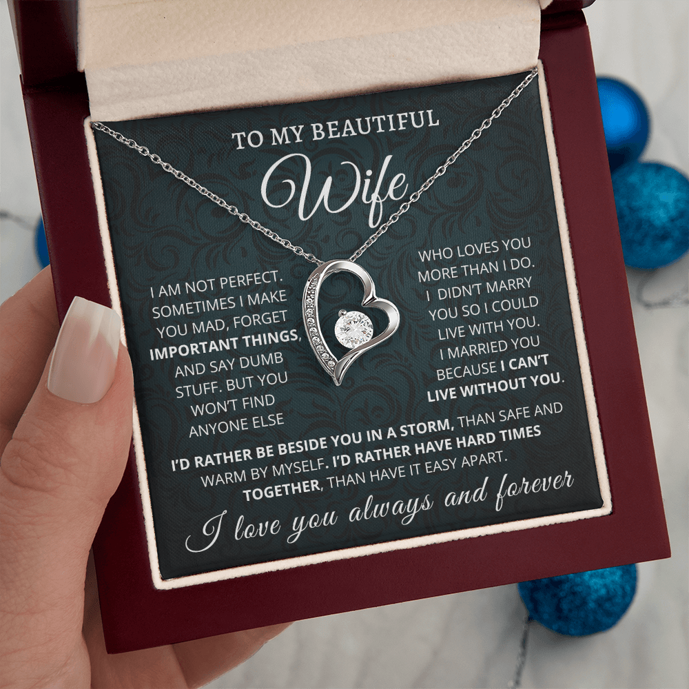 To My Beautiful Wife, Forever Love Necklace