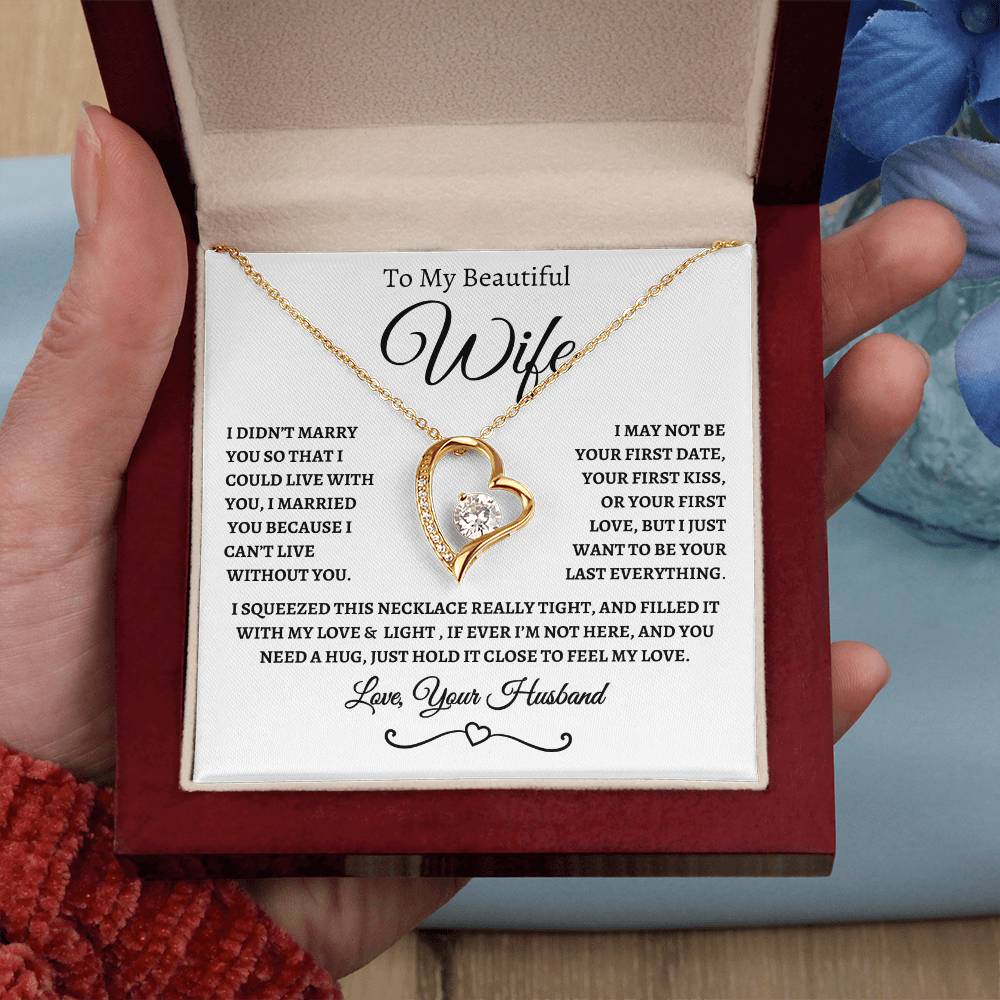 To My Beautiful Wife, Forever Love Necklace