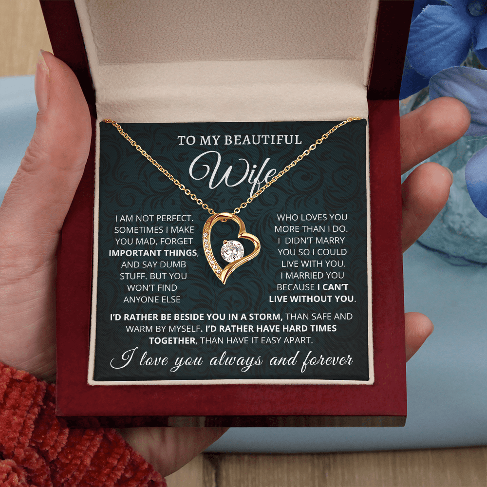 To My Beautiful Wife, Forever Love Necklace