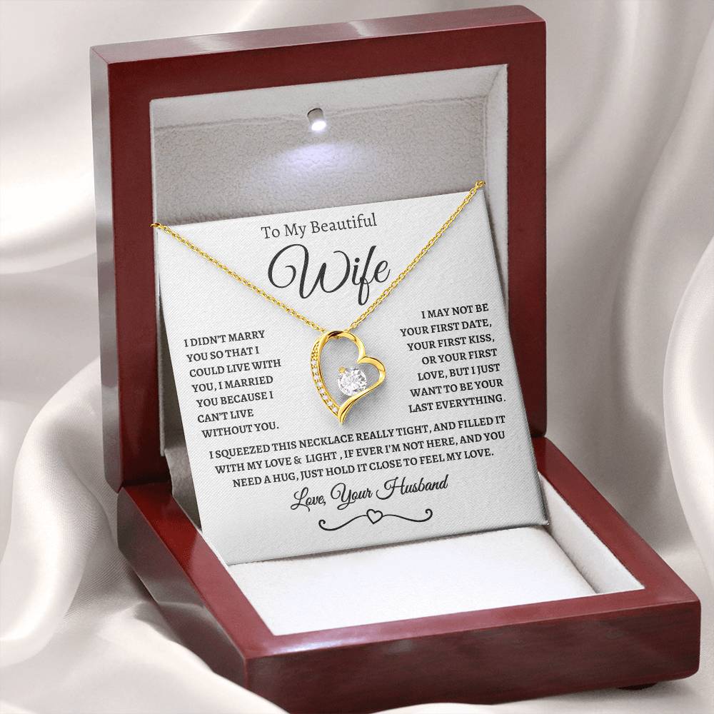 To My Beautiful Wife, Forever Love Necklace