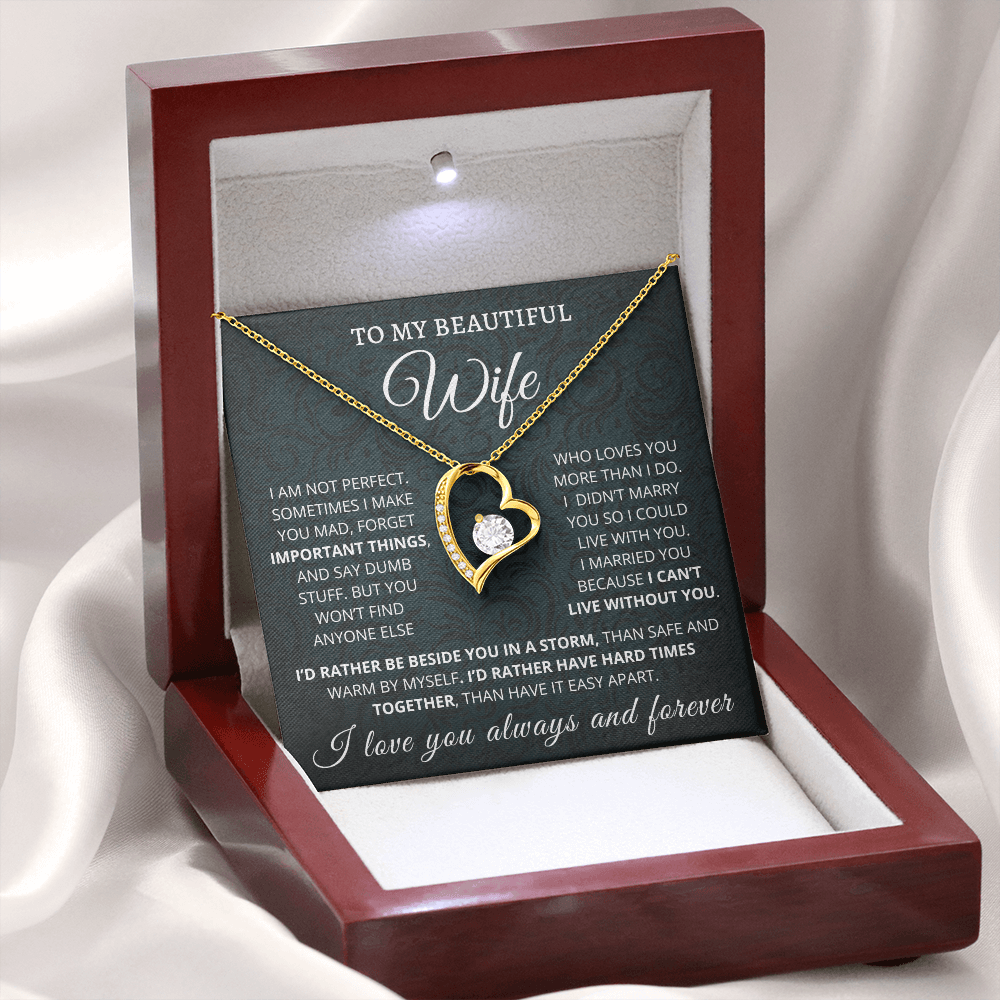 To My Beautiful Wife, Forever Love Necklace