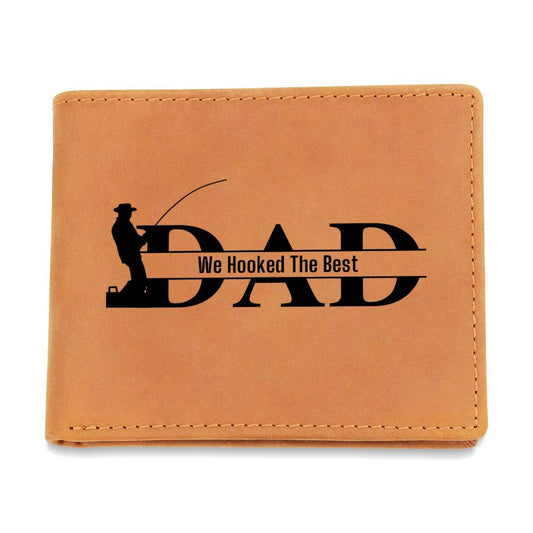 We Hooked The Best Dad, Graphic Leather Wallet