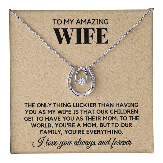 To Our Family You Are Everything, Lucky Horseshoe Necklace