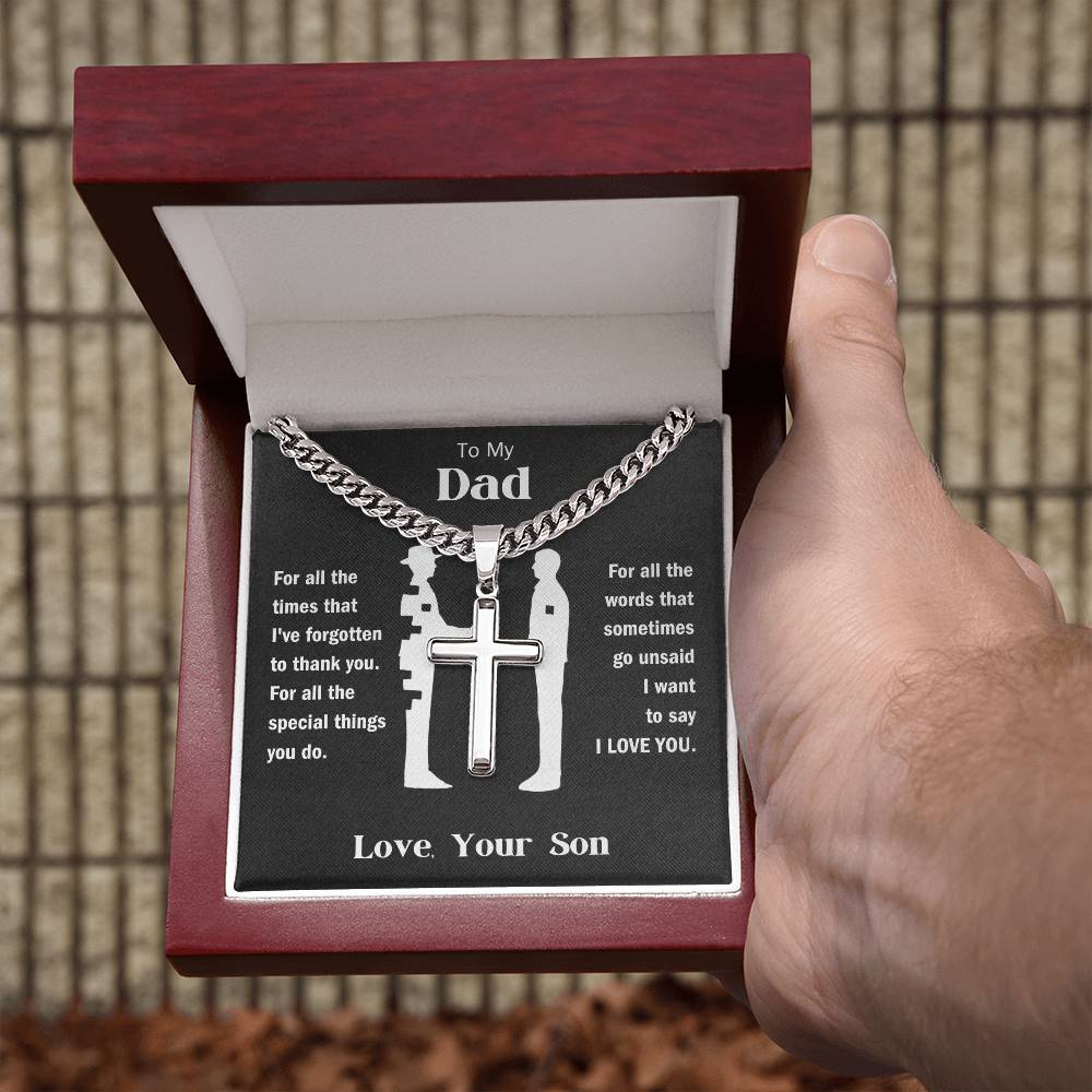 For All The Times That I've Forgotten To Thank You, Cubin Link Cross Necklace