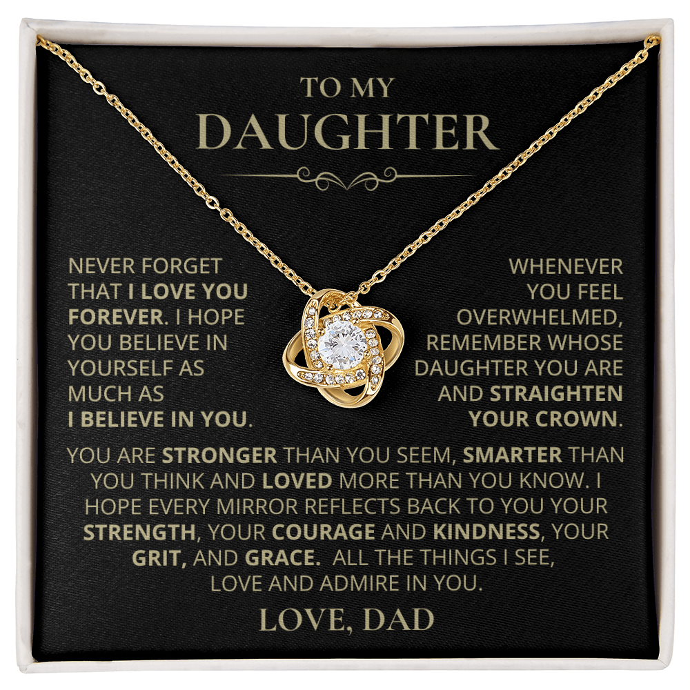 To My Daughter, Love Knot Necklace