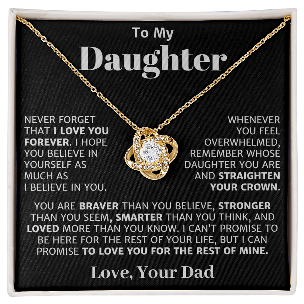 To My Daughter, Love Knot Necklace
