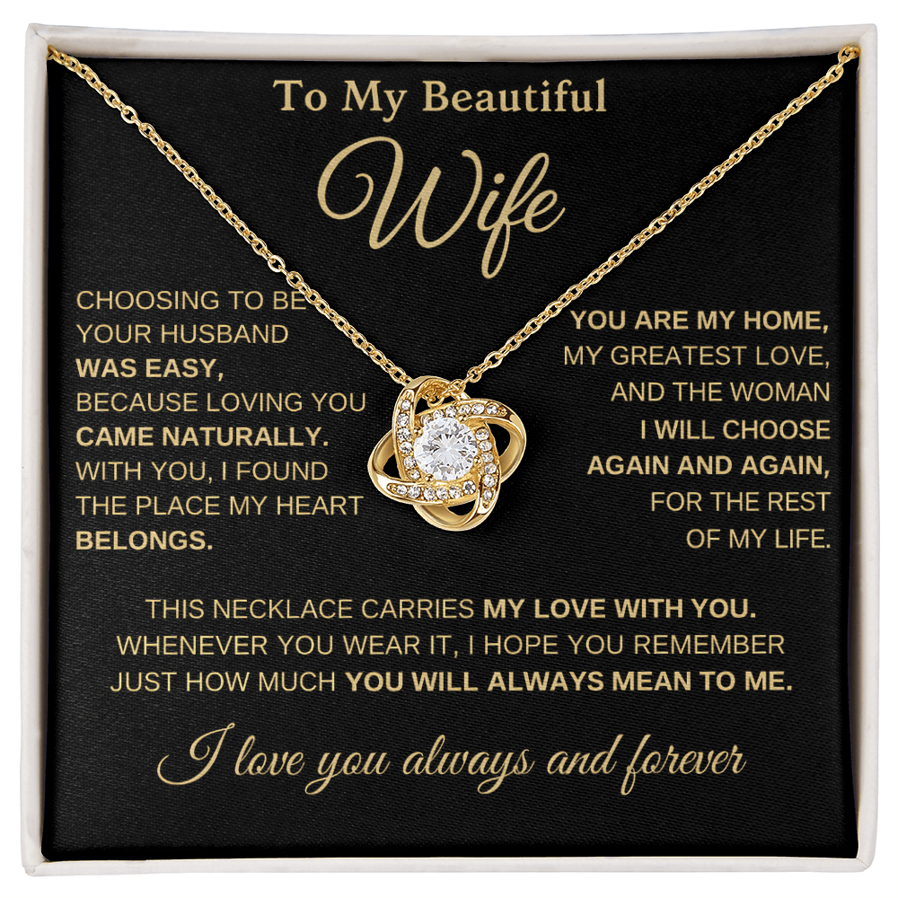 Romantic, Love Knot Necklace