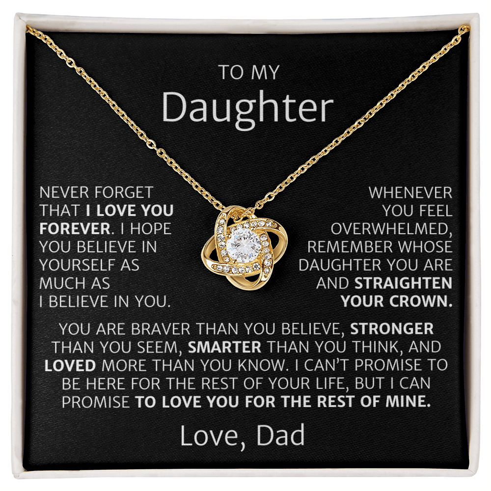 To My Daughter, Love Knot Necklace