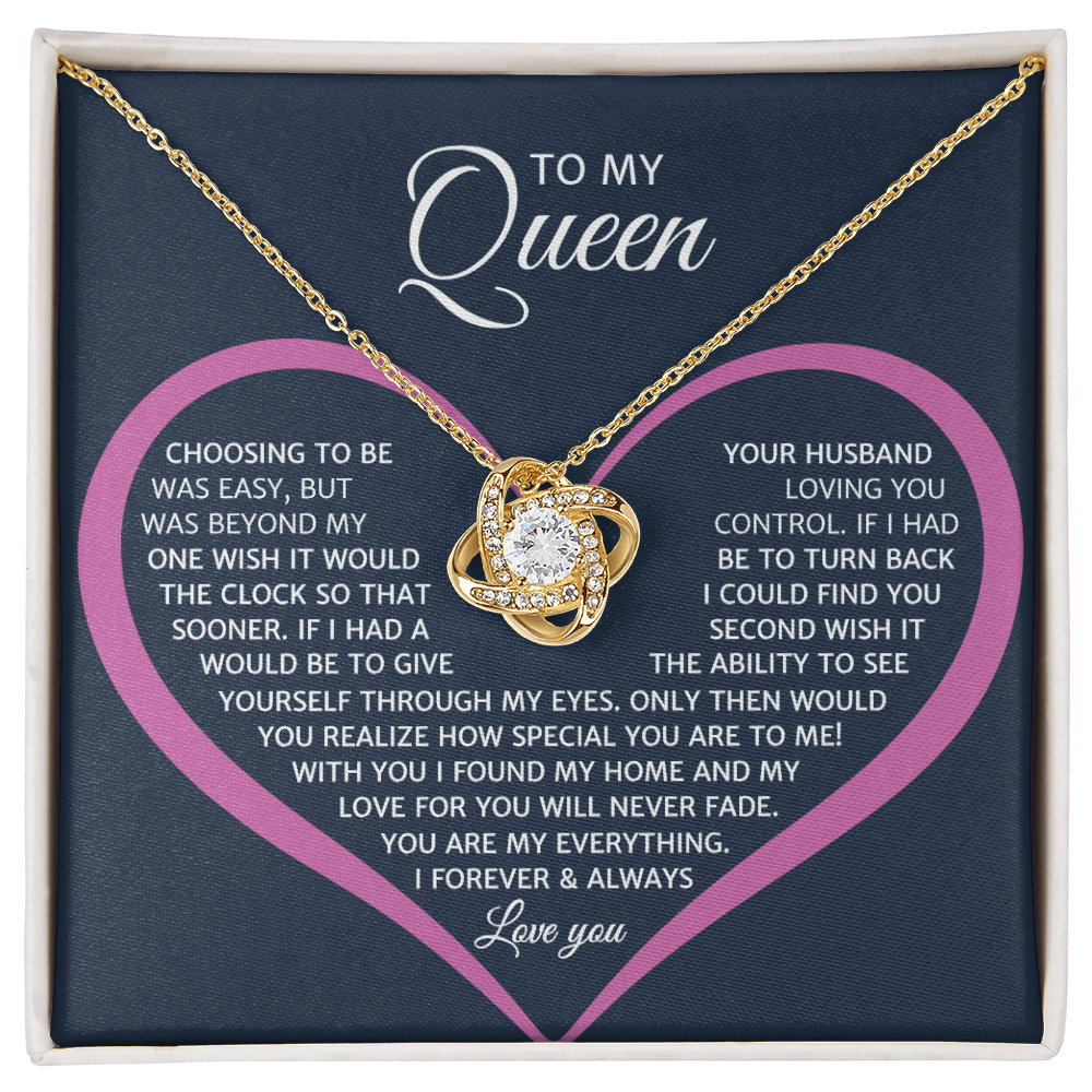 To My Queen, Love Knot Necklace