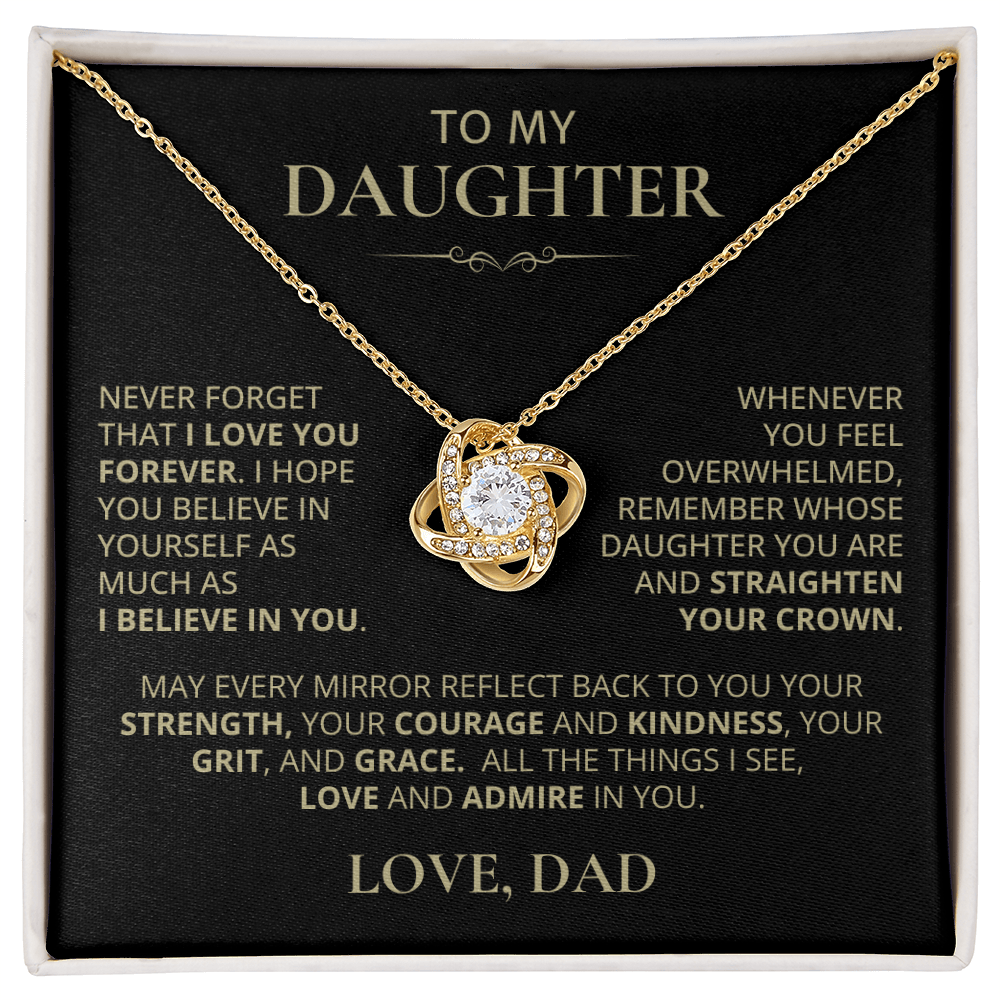To My Daughter, Love Knot Necklace