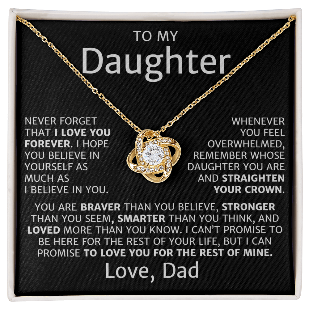 To My Daughter, Love Knot Necklace