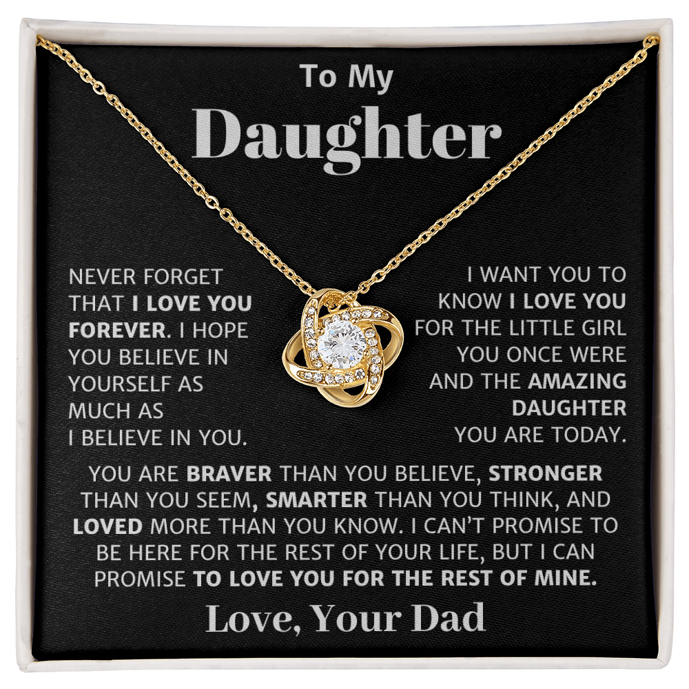 To My Daughter, Love Knot Necklace