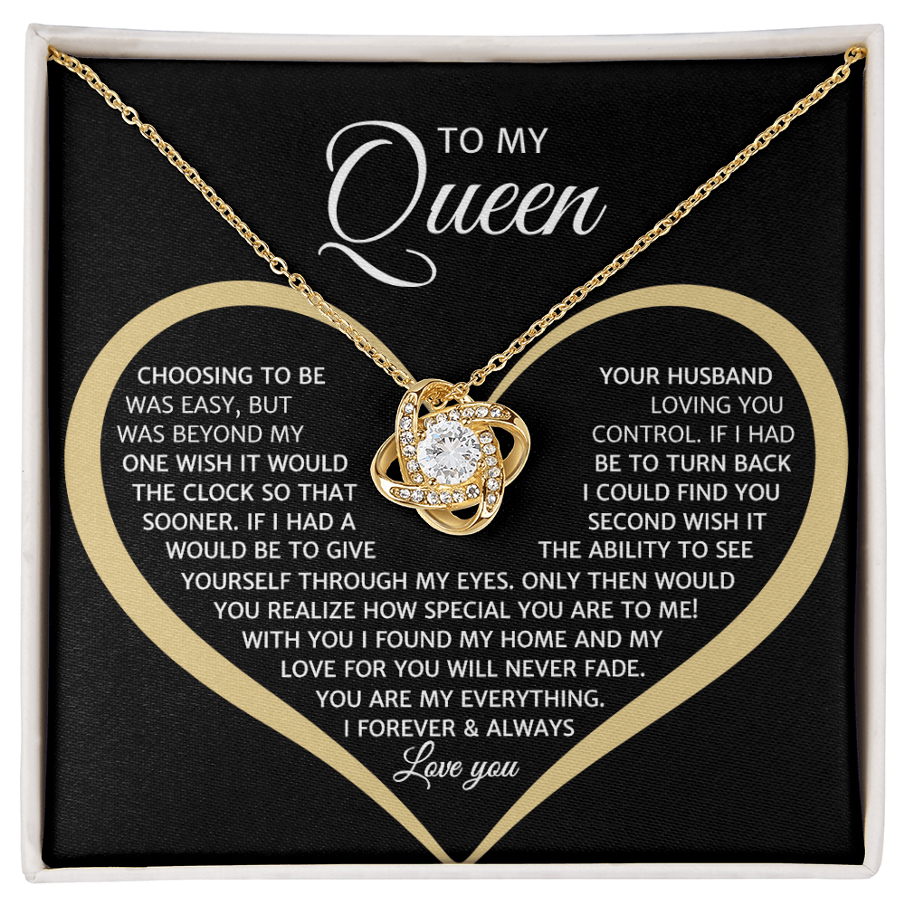 To My Queen, Love Knot Necklace