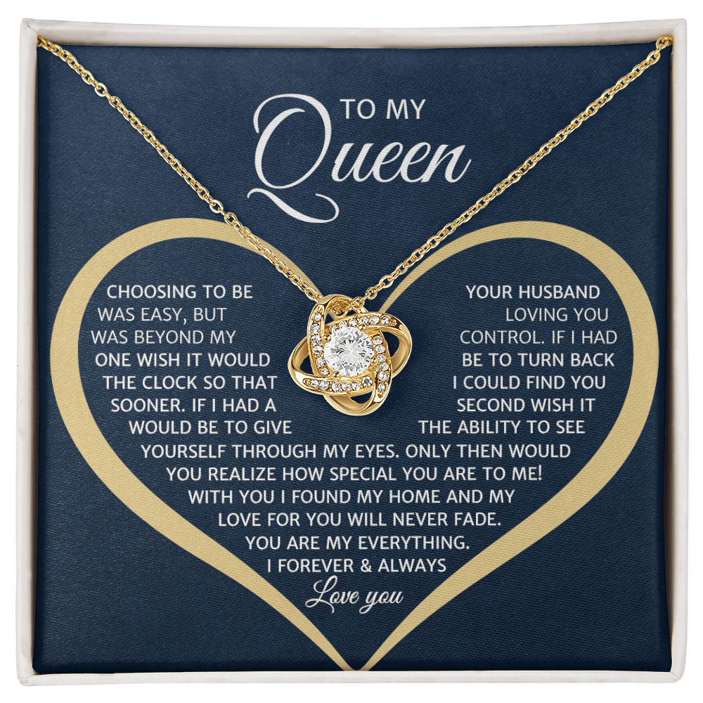 To My Queen, Love Knot Necklace