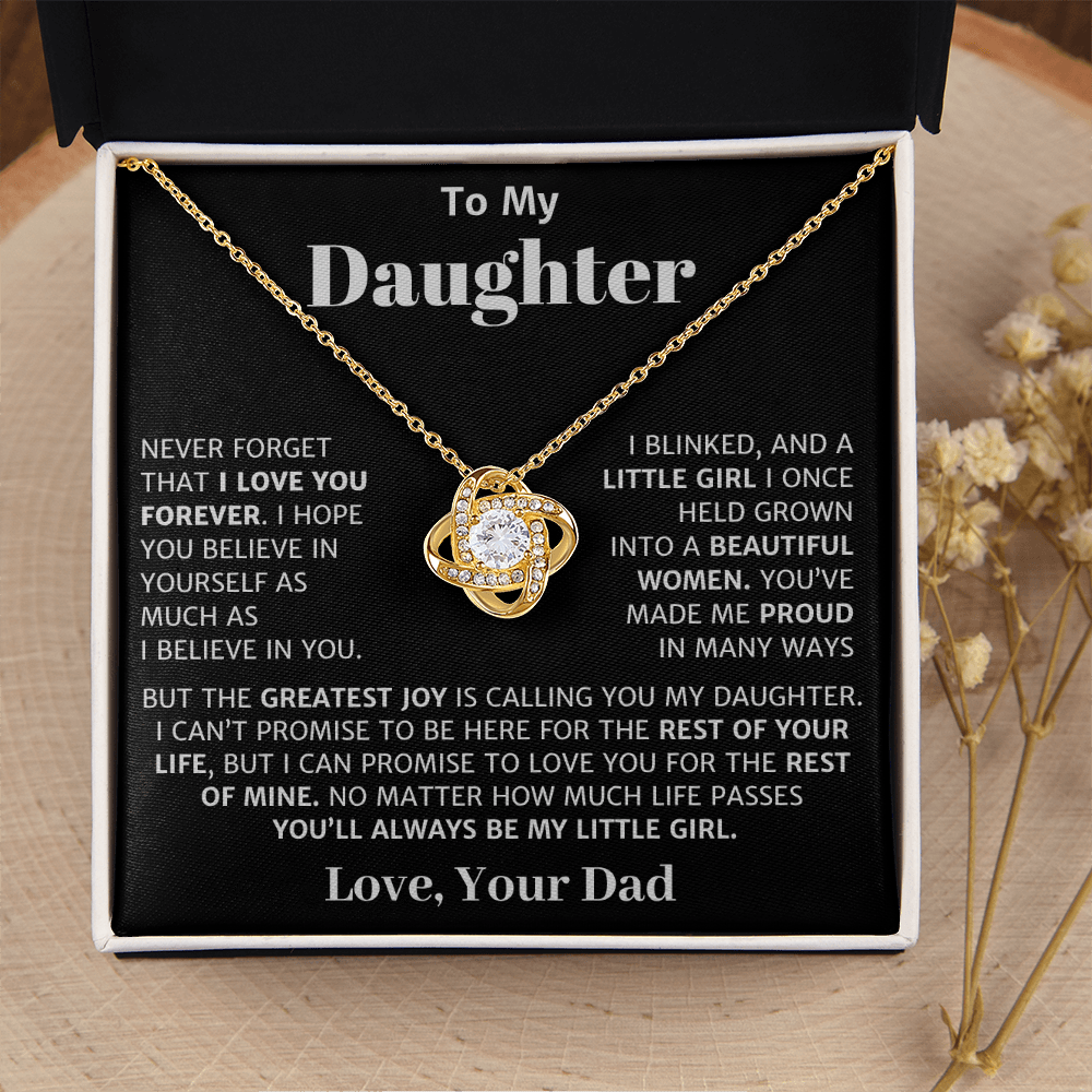 To My Daughter, Love Knot Necklace