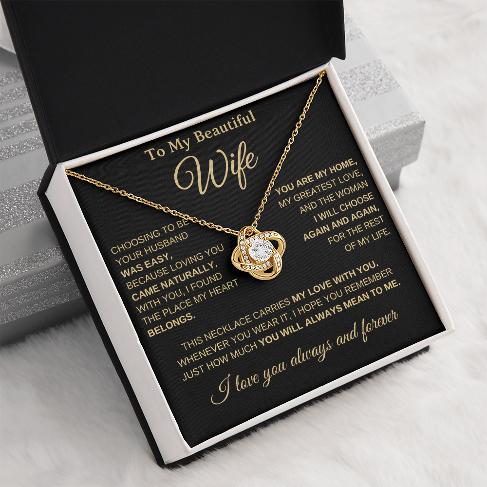 Romantic, Love Knot Necklace