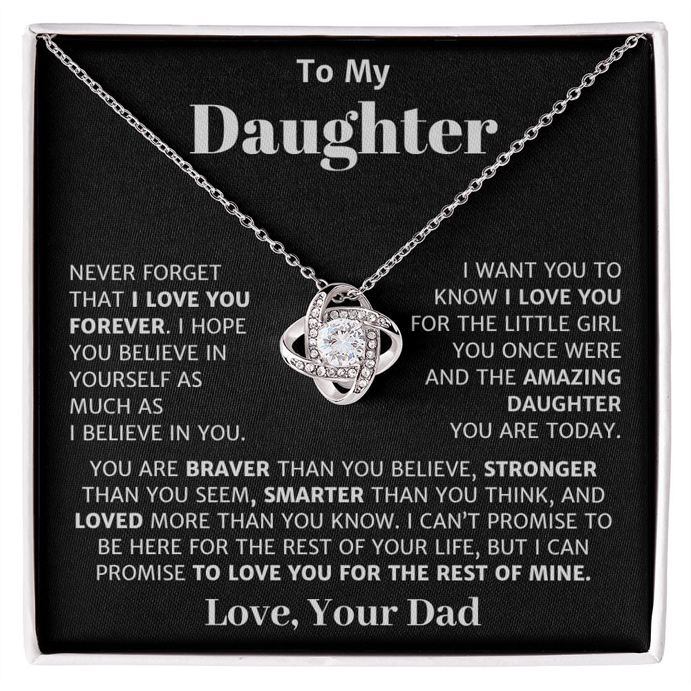 To My Daughter, Love Knot Necklace