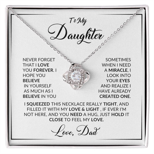 Never Forget That I Love You Forever, Love Knot Necklace