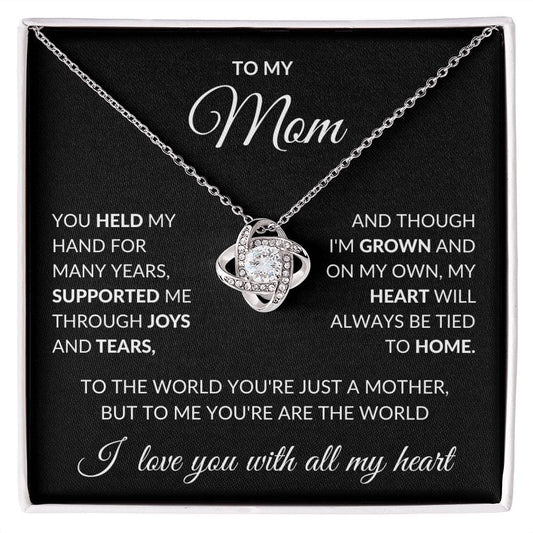 To My Mom, Love Knot Necklace