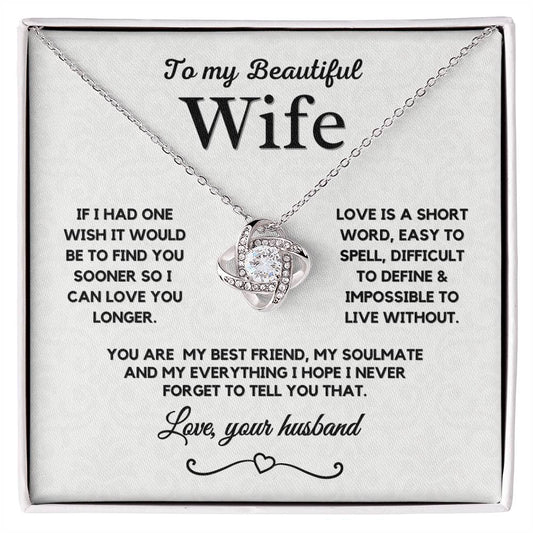 If I Had One Wish, Love Knot Necklace