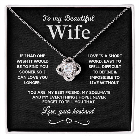 If I Had One Wish It Would Be... Love Knot Necklace