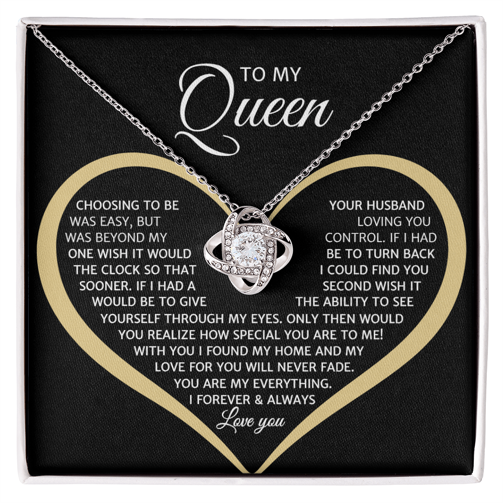 To My Queen, Love Knot Necklace